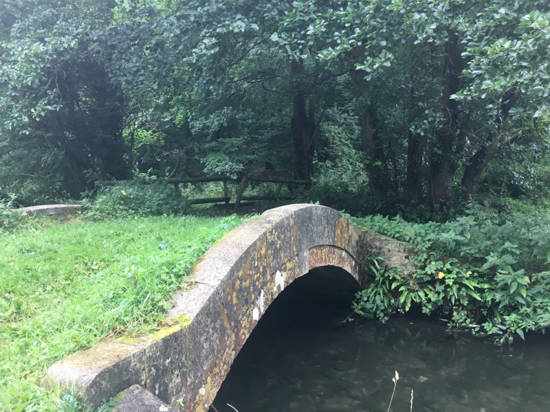 After the wooden bridge is a hump bridge very similar to the type of Japanese bridge that marks the division between the mundane world and the sacred