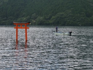 Torii in lake