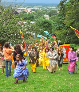 Goddess Festival up the hill