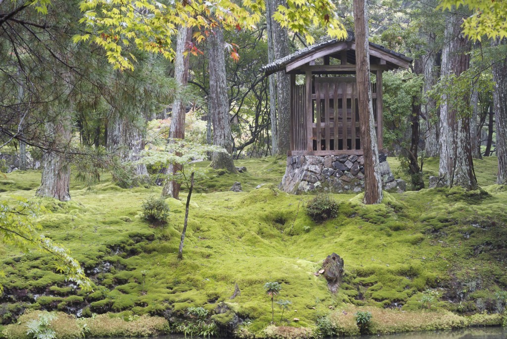 Shinto shrine in the grounds of the Zen temple of Saiho-ji