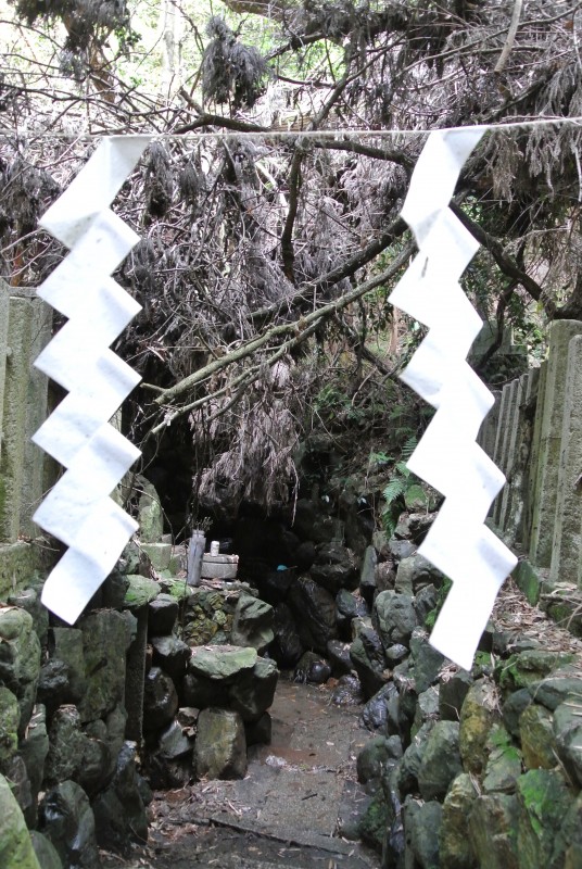 ... and the entrance to the misogi waterfall was overgrown and spooky.