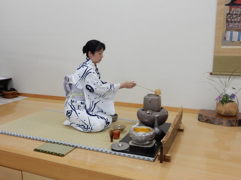 Tea is served with Japanese elegance