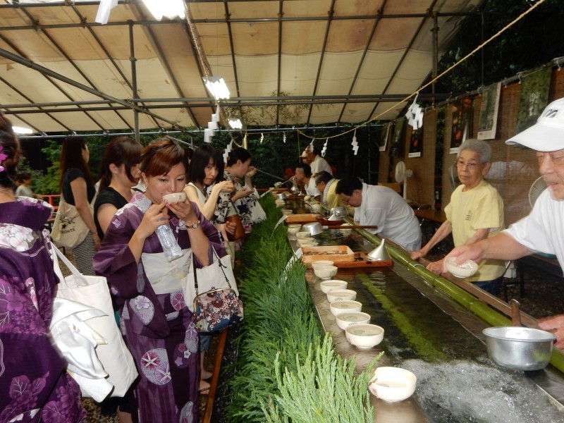 Afterwards there's a chance to imbibe the sacred water, so that purification is both internal and external