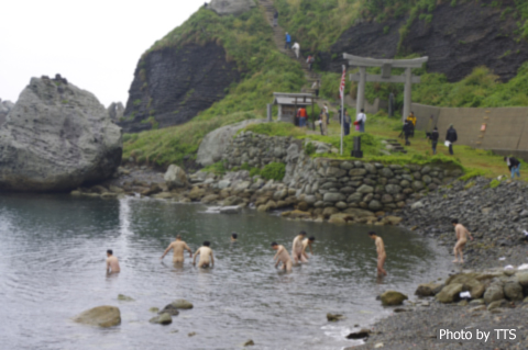 The shrine at Oki Island, only open once a year for its festival