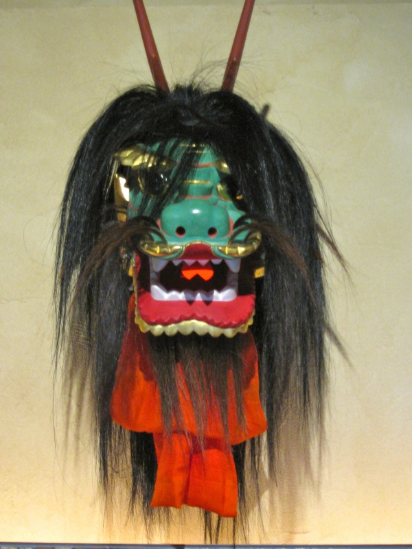 One of the masks used in kagura performances in the Shimane area