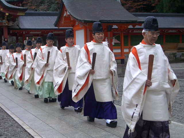 Before rituals such as this, priests have to engage in purification rites