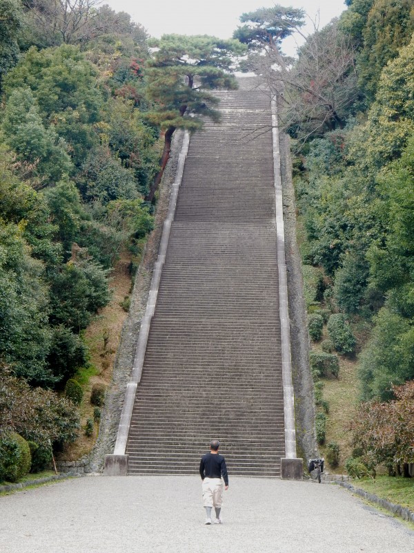 Stairway to heaven  – the steps up to the burial mound of Emperor Meiji