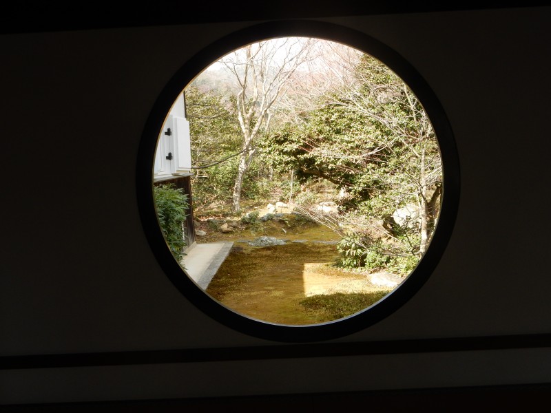 The circular window at Genko-an gives a picture of reality but is suggestive of much more