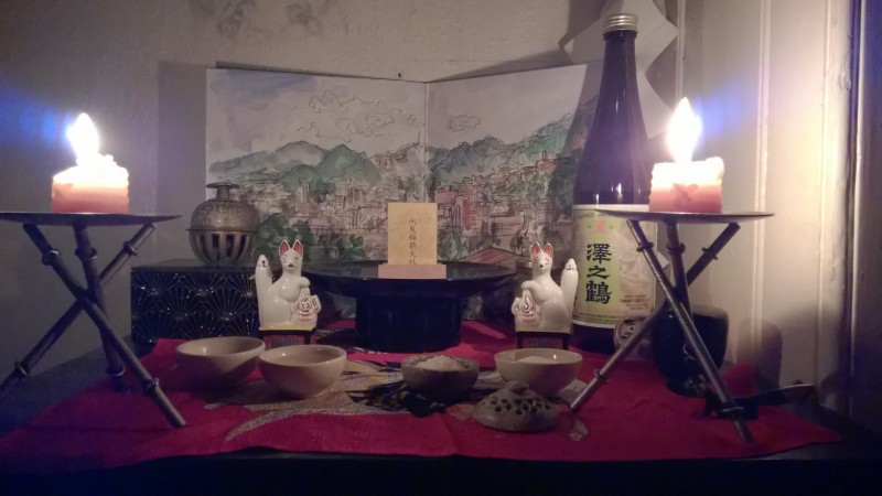 Neo-pagan Inari altar