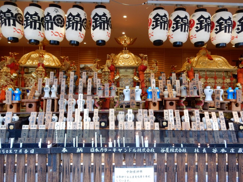 The three mikoshi from Yasaka Jinja that stand at the spiritual heart of the Gion Matsuri